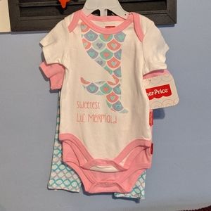 3 piece Mermaid outfit set